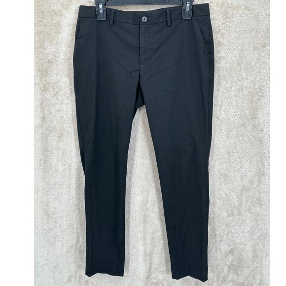 Banana Republic Pants Women 4 Black Ankle Straight Dressy Minimalist Office Work - Picture 1 of 8